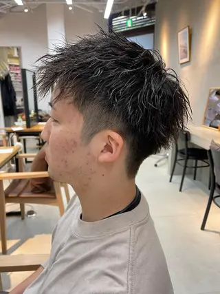 ショート パーマ メンズ 似合わせショート×透 明感/やじまたかしのヘアスタイル