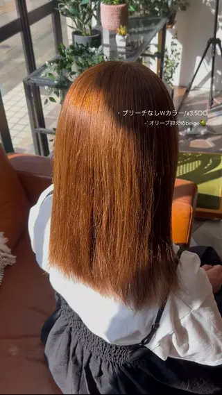 セミロング カラー 佐藤光華/JANU /カラーモデルのヘアスタイル