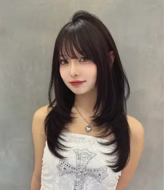 ロング 美髪矯正×レイヤー 松田空優哉のヘアスタイル