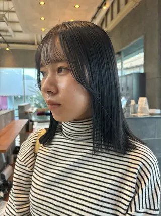 ミディアム カラー ヘアアレンジ 押切 響　のヘアスタイル