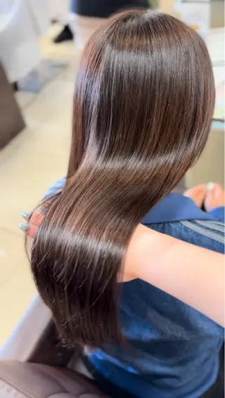 セミロング パーマ 🤎韓国ヘア ベージュ まゆか🤎のヘアスタイル