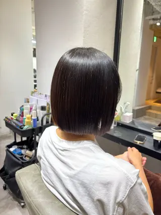 ショート 【成増】縮毛矯正/ ボブ/野苅家のヘアスタイル