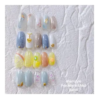 ミディアム ネイル 🐾enen style 🐾のネイルデザイン