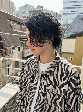 ミディアム カラー パーマ ヘアアレンジ メンズ 💎髪質改善特化💎 RUITOのヘアスタイル