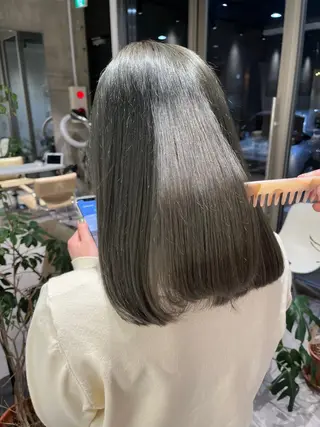 セミロング カラー mina🪐立川駅/ 無料ショートカットのヘアスタイル