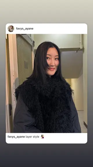 ミディアム 竹中 彩音のヘアスタイル