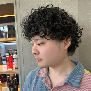 ショート カラー パーマ メンズ 朝楽メンズパーマ 🥇メンズカット吉田のヘアスタイル