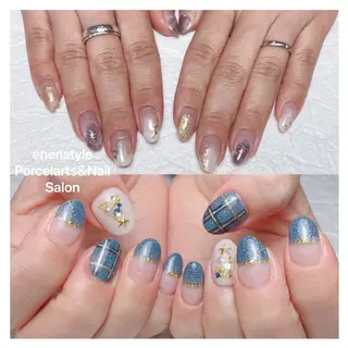 ミディアム ネイル 🐾enen style 🐾のネイルデザイン