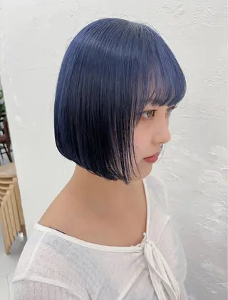 ミディアム カラー ヘアアレンジ 韓国レイヤーカット/ 儚げカラーチナツのヘアスタイル