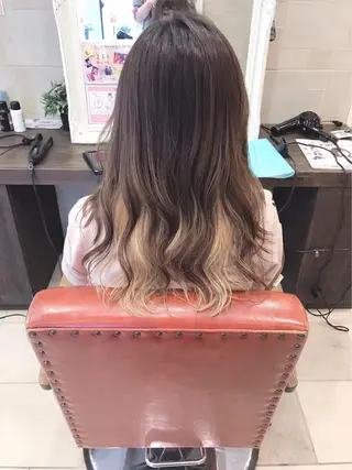 ロング カラー ヘアアレンジ PANOL 秀島のヘアスタイル
