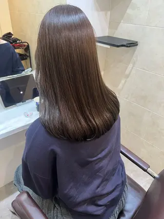 セミロング カラー 全席個室 暖色カラー Zina松園優香🌸のヘアスタイル