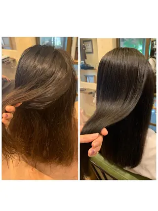 セミロング カラー 加茂 しのぶのヘアスタイル