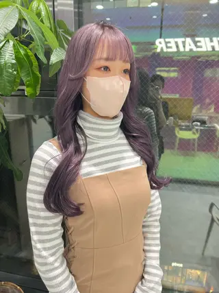 ロング カラー パーマ ヘアアレンジ メンズ キッズ ネイル マツエク・マツパ アイブロウ KANAMI 🌏のヘアスタイル