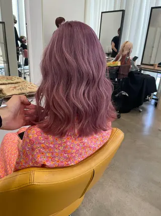 ロング カラー ヘアアレンジ メンズ 🧸ハイトーン🧸 ゆっきー🧸のヘアスタイル
