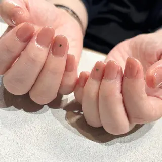 ネイル 大阪/阿波座ちゅるん シンプル/パラジェルのネイルデザイン