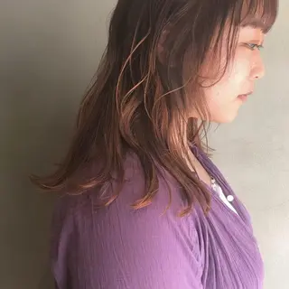 セミロング カラー yajima Moemiのヘアスタイル