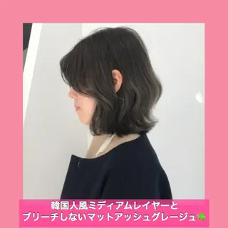 ミディアム カラー K-POP好き美容師 🇰🇷Kai.Yのヘアスタイル