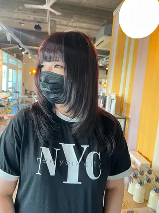 セミロング カラー くまざき なな /パーマモデル募集中のヘアスタイル