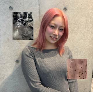 ミディアム 透けカラー.艶髪. 梅田♡midoのヘアスタイル