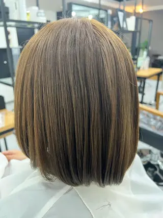 ミディアム カラー THE PARK キシオカのヘアスタイル