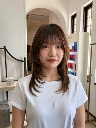ミディアム 藤原 蓮のヘアスタイル