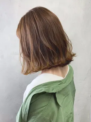 ミディアム カラー パーマ ヘアアレンジ ITbyALBUM 中野店のヘアスタイル