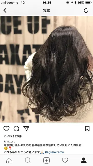 ロング カラー 土屋 ゆうこのヘアスタイル
