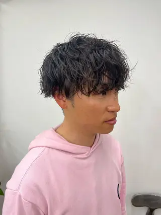 ショート カラー パーマ ヘアアレンジ メンズ 💎髪質改善特化💎 RUITOのヘアスタイル
