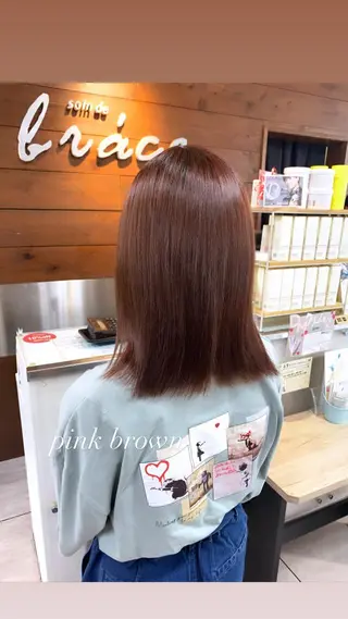 ミディアム レイヤー/艶髪カラー 森本くるみのヘアスタイル