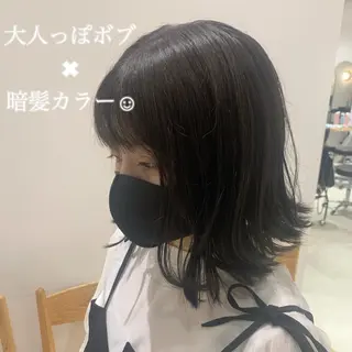 ミディアム カラー 髪質改善 RYOのヘアスタイル