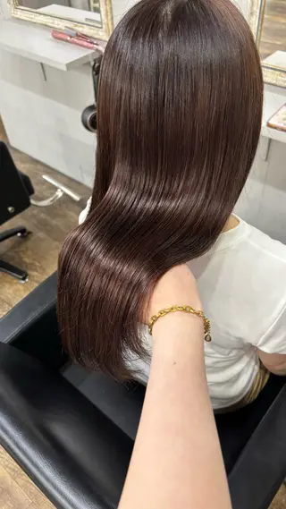 セミロング カラー Sunny side 大名 RIOのヘアスタイル