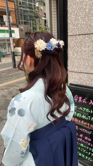 ロング ヘアアレンジ 透明感カラー🫧 高田李胡のヘアスタイル