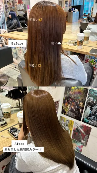 カラー オタク美容師/渋谷 🍒ダブルカラーのヘアスタイル
