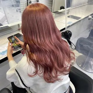 ロング カラー ヘアアレンジ ピンク・ベージュ🩰 カラー🫧とらのヘアスタイル