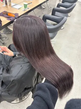 ロング miku/ラベンダー 透明感カラー🪻❤︎のヘアスタイル