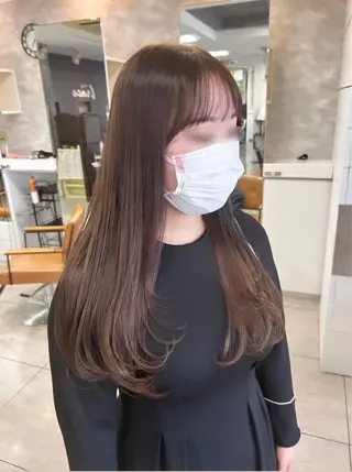 ロング レイヤー/艶髪カラー 森本くるみのヘアスタイル
