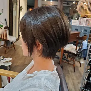 ショート カラー 韓国風レイヤーカット 上手く丁寧早い/マツのヘアスタイル