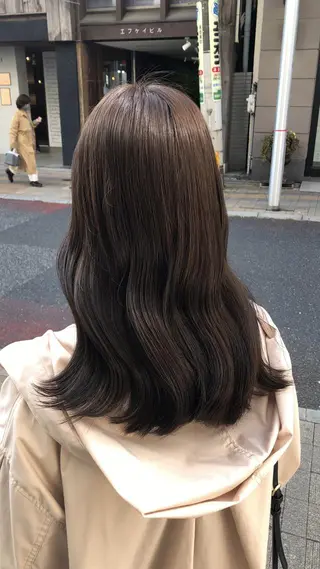 ロング カラー 縮毛矯正/髪質改善 予約はリクエストからのヘアスタイル
