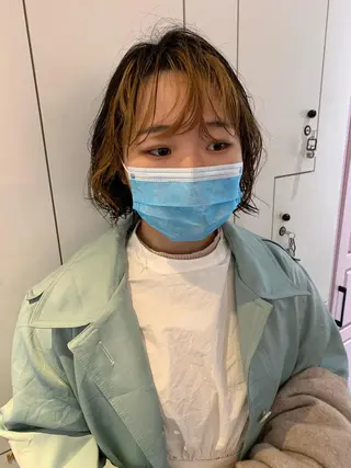 ショート パーマ 安村 美奈のヘアスタイル