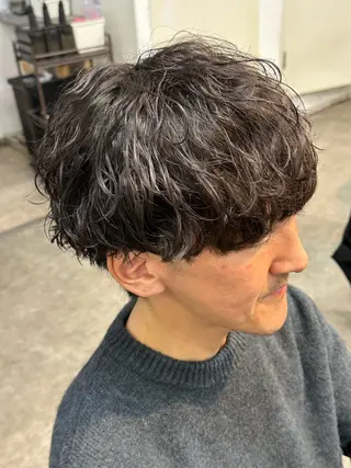 パーマ メンズ fifth/原宿/ カットモデル/カズのヘアスタイル