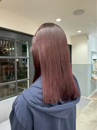 セミロング カラー haruna🌼 暖色♡透明感カラー♡のヘアスタイル