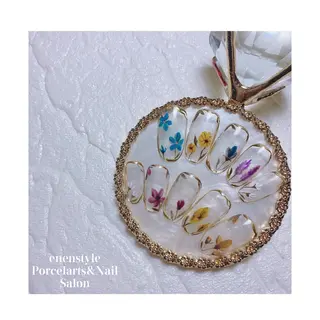 ミディアム ネイル 🐾enen style 🐾のネイルデザイン