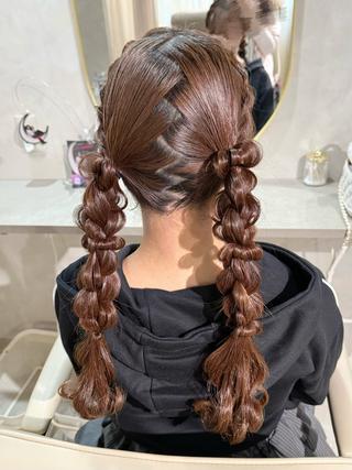 ヘアアレンジ セットサロンCURE 🩵あんみのマツエク・マツパデザイン