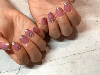 ネイル 韓国/ワンホン/長さ 出しつけ放題🎀のネイルデザイン