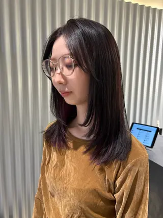 ミディアム カラー パーマ ヘアアレンジ 押切 響　のヘアスタイル