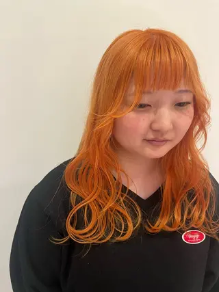 ロング カラー ramphy 柴原 夢奈のヘアスタイル