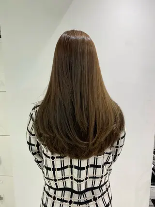 ロング 縮毛/ダブルカラー 🦋ベージュヘア🦋のヘアスタイル
