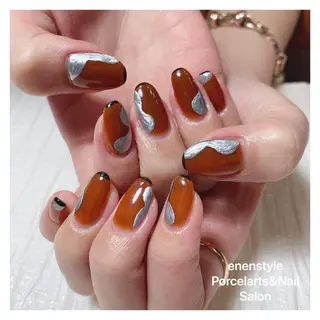 ミディアム ネイル 🐾enen style 🐾のネイルデザイン