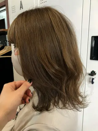 ミディアム 藤本 夢@yummekunのヘアスタイル