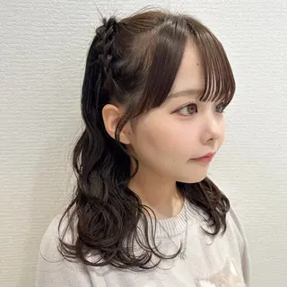 ミディアム 暖色🎀ゆるふわ☁️ MOERI 🍒のヘアスタイル